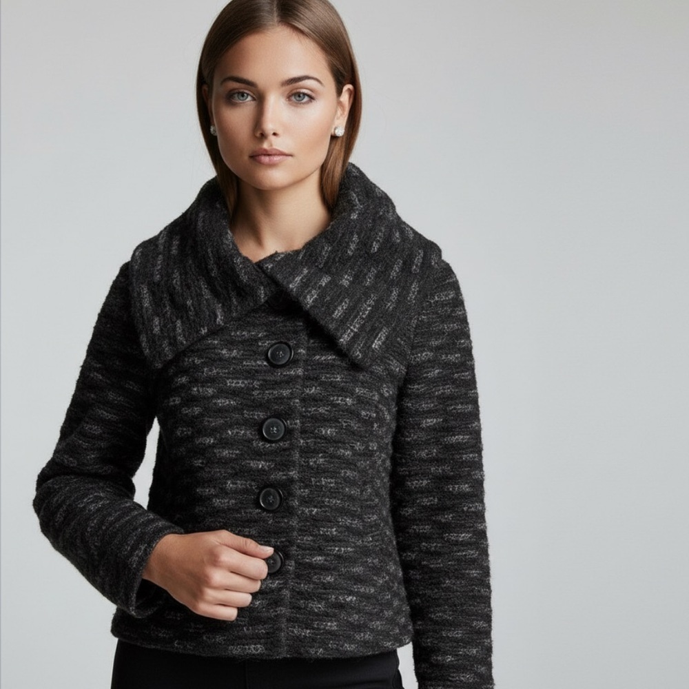 🌻Kaliko Wool Cashmere, & Alpaca Blend Cardigan Blazer Sweater | US Size 14